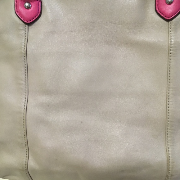 Coach Daisy Spectator Leather Emma Tote Beige/Pink - Picture 6 of 17